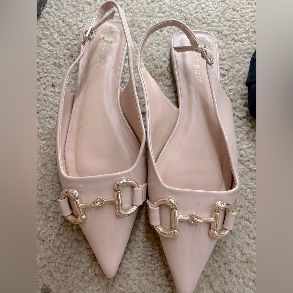 Pointy flats with buckle-8